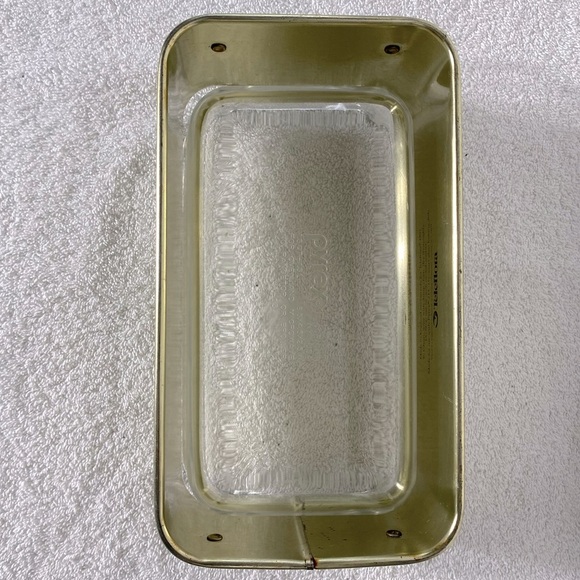 Vintage 80’s Teleflora Metal Serving Stand/Holder W 
Pyrex 1.5q Glass Loaf Pan - Picture 16 of 16